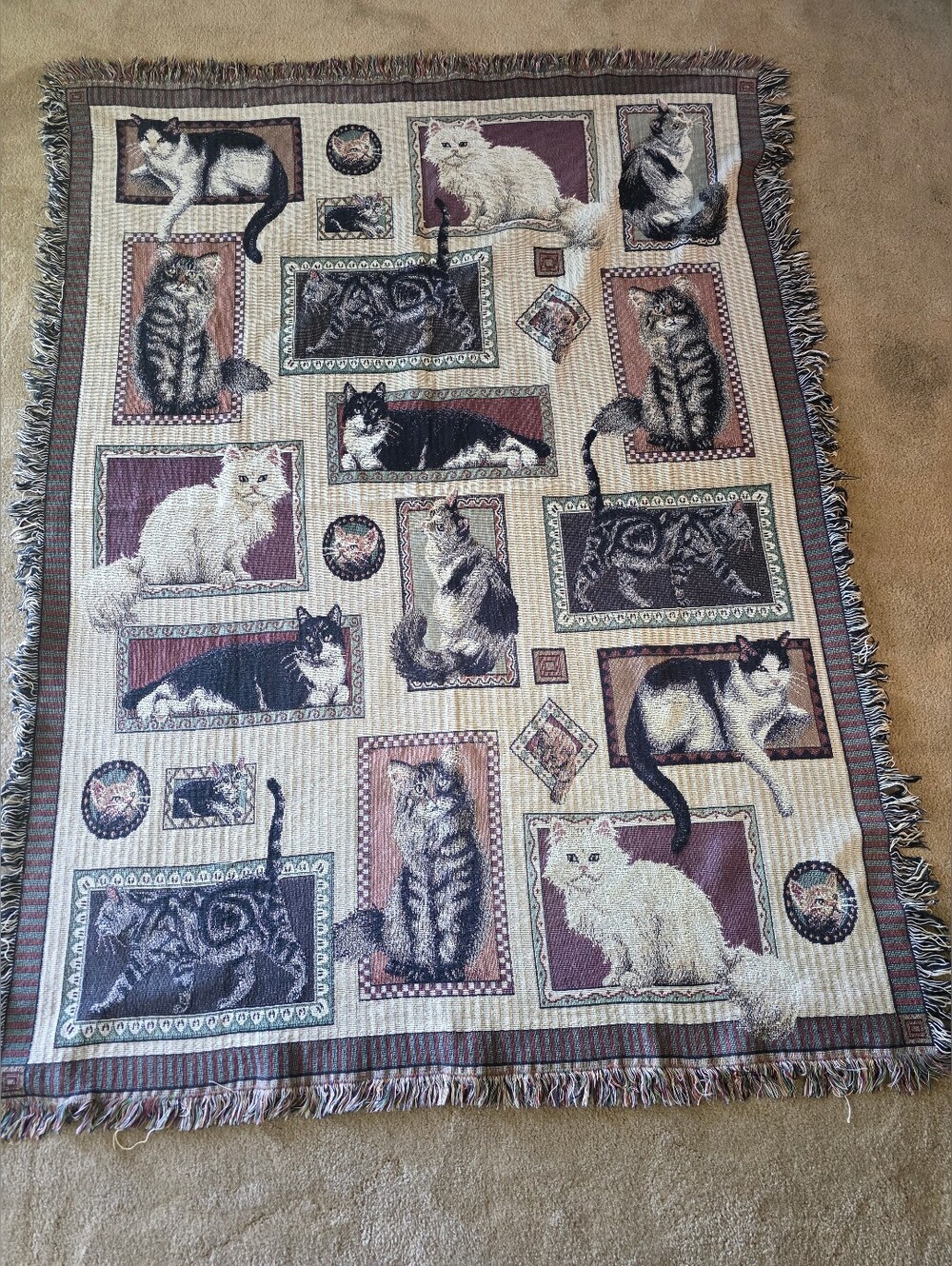 Vintage | Cat | Tapestry Blanket | Guc